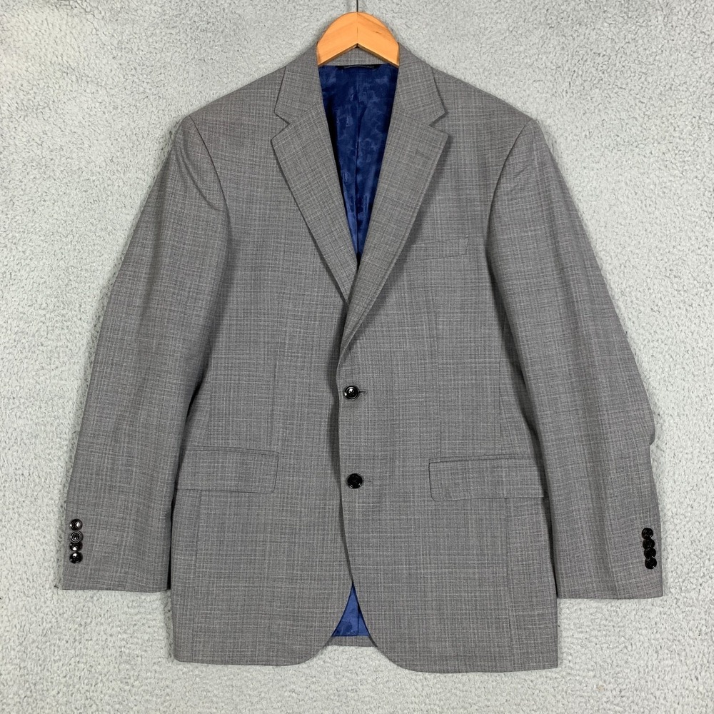 Ted‎ Baker Jay CT Blazer Men's 42R Gray Italian Wool Single Breasted Suit Jacket